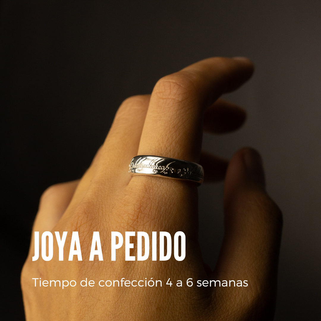 Anillo El Señor de los Anillos plata - a pedido