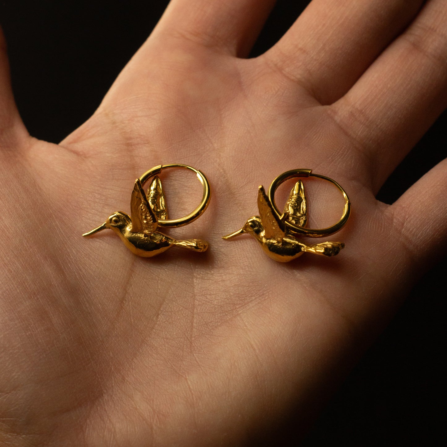 Aros Hachidori enchapado en oro - a pedido