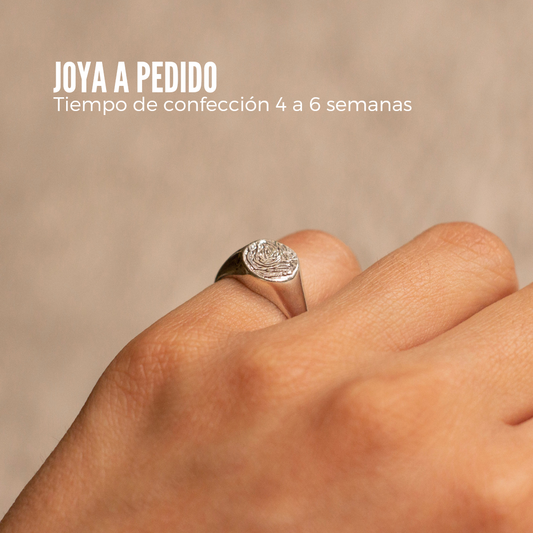 Anillo Huella Gin plata 950 - a pedido